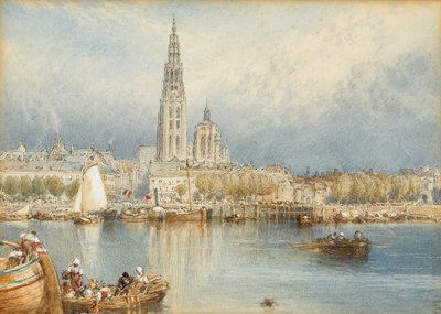 A View on the Rhine by Myles Birket Foster